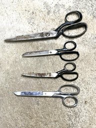 Four Scissors-Wiss And Hot Drop Forged Steel Italy