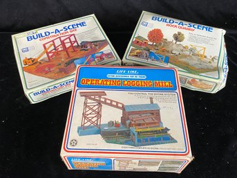 Life-like HO Train Buildings Lot 2