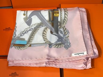 Wonderful HERMES Silk Scarf - BATEAU A VAPEUR De Jouffroy D' Abbans 1784 - By Ledoux - Neiman Marcus Tag (6)