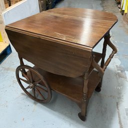 Antique 1920s ~ Imperial ~ Serving Tea Cart With Metal Wheels ~ Grand Rapids ~ 66.