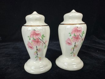 1948 Peach Blossom Plate W.S. George Salt And Pepper Shakers