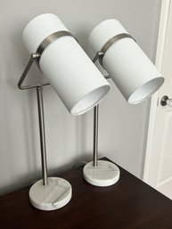 Pair Of Lamps With Marble Base
