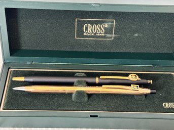 CROSS 2 Pen Set In Original Box- 1 Is Gold Filled
