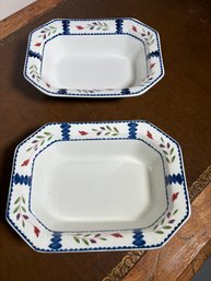 Pair Of English Ironstone Serving Bowls - By Adam Lancaster