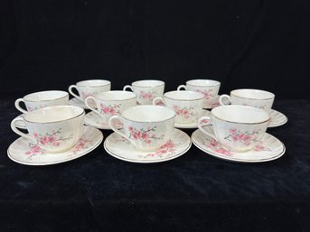 1948 Peach Blossom Plate W.S. George Cups And Saucers