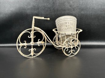 A Charming Little Tricycle Planter With An Intentionally-Aged Patina