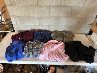 Group Of Polo Ralph Lauren Mens Shirts (all XL, Besides Green Colorful Shirt Is A Large)