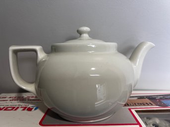 Creamy White Glazed Ceramic Teapot