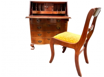 Antique Secretary With Duncan Phyfe  Chair