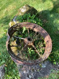 Vintage Rusty Wheel For Your Garden Decor Or Project
