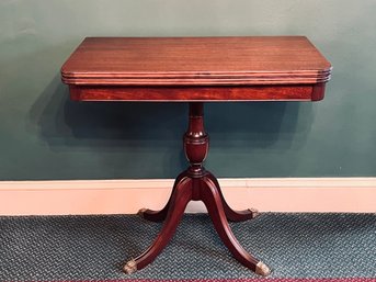 Antique Flip Top Table With Hidden Compartments