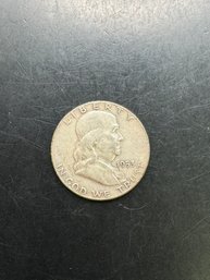 1953 Benjamin Franklin Silver Half Dollar