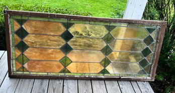 Vintage Stained Glass Window, Beautiful  To Hang Where Sun Can Shine Through.  LOT- WW