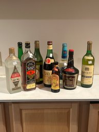 Large Assortment Of Vintage Liquor Bottles