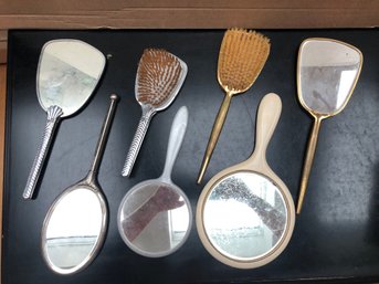 7 Mirror & Brushes - Vintage