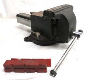 Bench Vice With Anvil Swivel Table Top Clamp