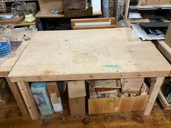 Large Wood Workshop Table #2