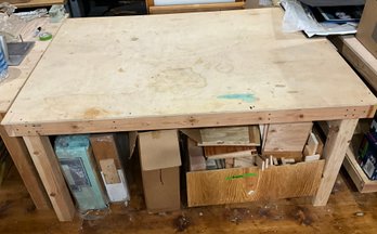 Large Wood Workshop Table #1