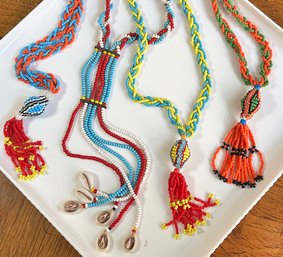 Fab 1970's African Beaded Necklaces