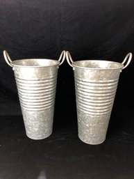 Pair Of Galvanized Buckets