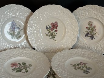 A Set Of Eight Vintage Luncheon Plates By Royal Cauldon, Woodstock Pattern