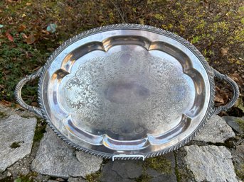 Vintage Silver Plate Serving Trays - Set Of 2