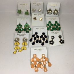 Lot 1 Of 3 - Incredible Gift Idea 10 Pairs KATE SPADE Brand New Earrings - Retail Price $25-$35 EACH PAIR !