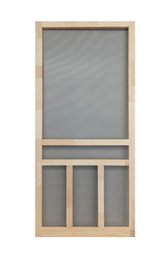 Screen Tight Creekside 30-in X 80-in Finger Joint Wood Hinged Screen Door