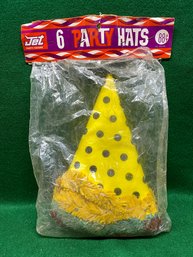 Vintage  Polka Dot Party Hats. Six For 88 Cents In Original Package.