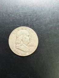 1953-S Benjamin Franklin Silver Half Dollar