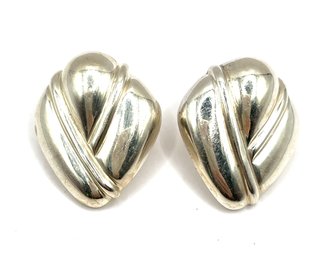 Vintage BAYANIHAN Designer Sterling Silver Bubble Abstract Earrings