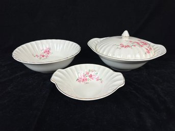 1948 Peach Blossom Plate W.S. George Serving Bowls