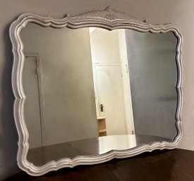 VIntage Ornate Painted Carved Wood Mirror