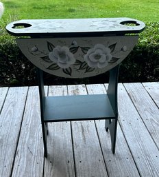 Floral  Folding  Side Table. LOT-  X X