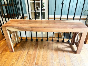 Finely Crafted Natural Wood Bench