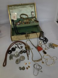 Costume Jewelry Lot 7 With Box