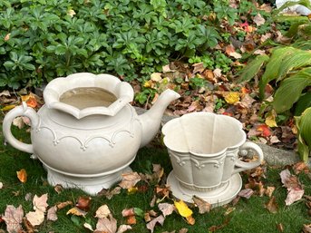 Large Tea Pot & Cup Planters