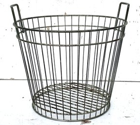 A Vintage Wire Tennis Ball Basket