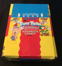 1991 Topps Full Box Of Tiny Toon Adventures Sugarless Candy With Dispensers - RARE - K