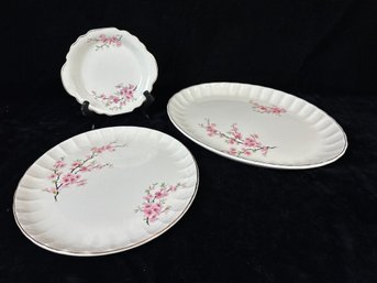 1948 Peach Blossom Plate W.S. George Serving Platters