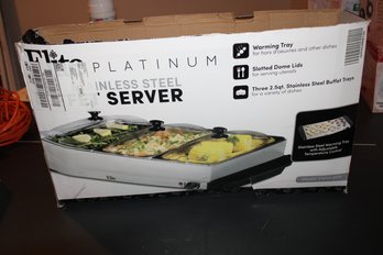 Elite Platinum Stainless Steel Buffet Server In Box