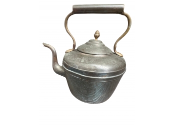 Antique Brass Tea Pot With Handle