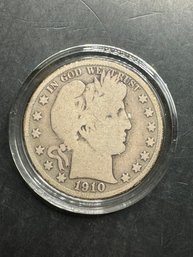 1910-S Barber Silver Half Dollar