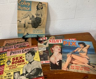 7 Vintage Magazines ~ College Humor 1943, Eve 1950 & More ~