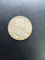 1954-D Benjamin Franklin Silver Half Dollar