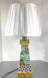 Jim Shore Lighthouse Form Lamp With Shade, Copyright 2004