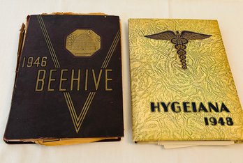 Lot Of 2 Vintage Yearbooks - 1940s, New Britain High School & Univ. Of PA