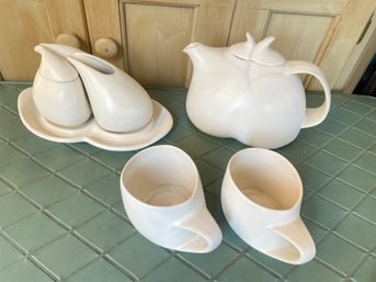 Unique Handmade Ceramic Tea Set Signed Saenger No Chips