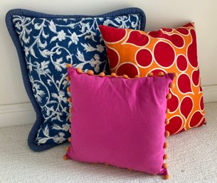 A Trio Of Whimsical Throw Pillows