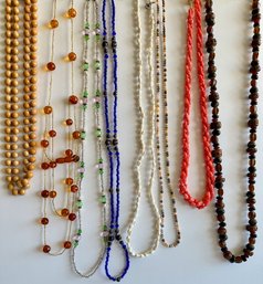 8 Beaded Necklaces, Some Vintage